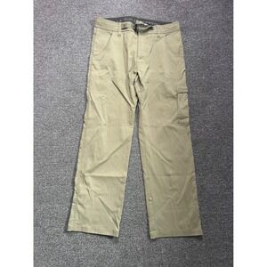 Prana Zion Hiking Pants Olive Green Mens 32x28 Cargo Stretch Outdoor Hiking Gorp